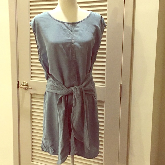 Denim Wrap Dress Forever 21 Sz S - Picture 1 of 5